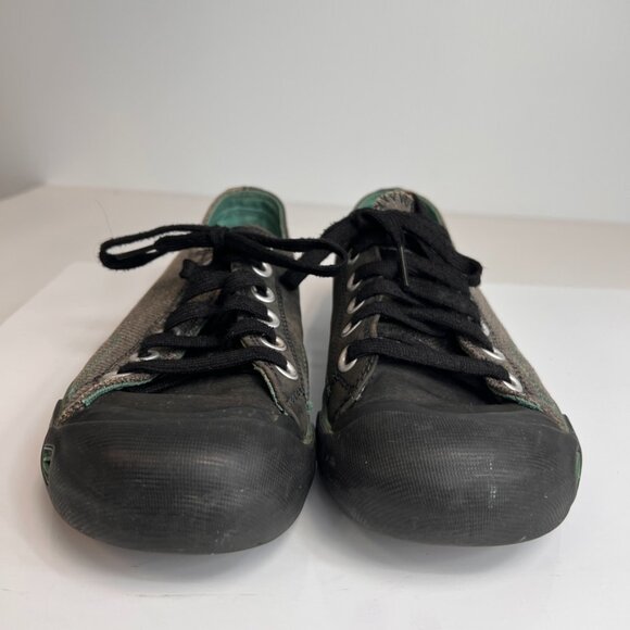 Keen Shoe Women 9 Leather Canvas Low Top Lace Up Sneaker Hike Trail Work Core Go - Picture 2 of 11